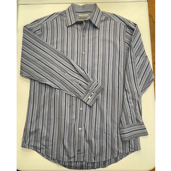 Men’s Large Johnston & Murphy Button Up Long Sleeve Shirt - Picture 1 of 9